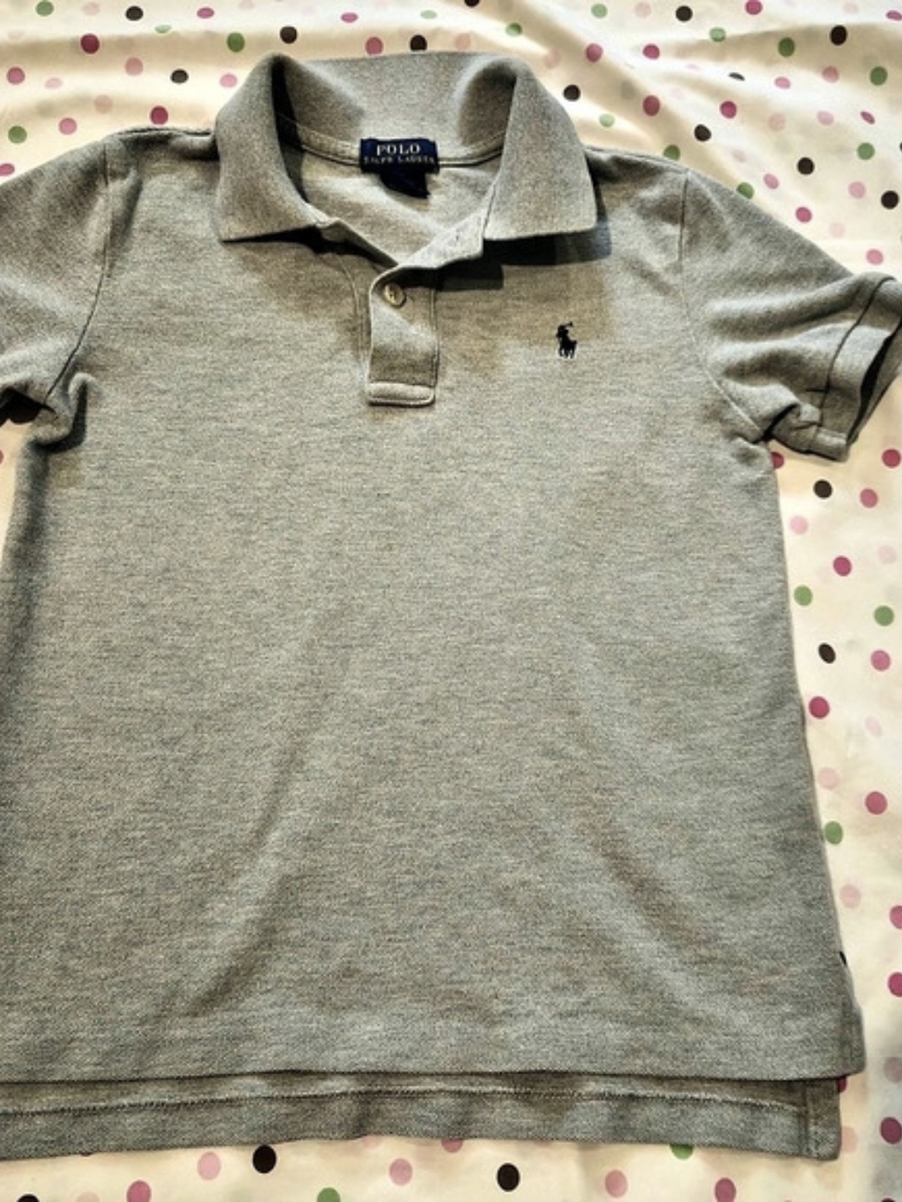 Polo Ralph Lauren Boys Cotton Mesh Polo Shirt Gray Boys 5